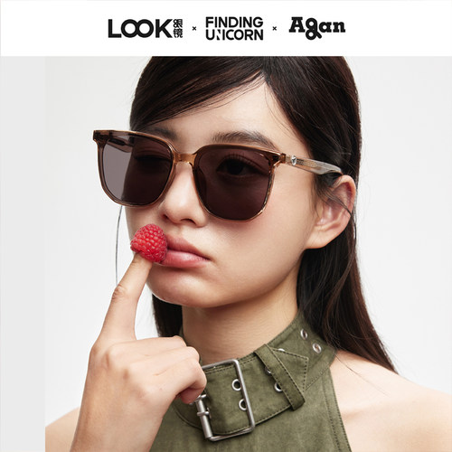 LOOK眼镜联名圆方框偏光防UV墨镜