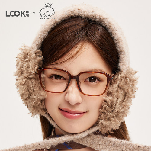 LOOK复古玳瑁高质感眼镜架女