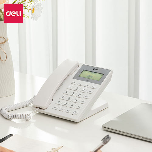 得力13560有线座机办公家用来电