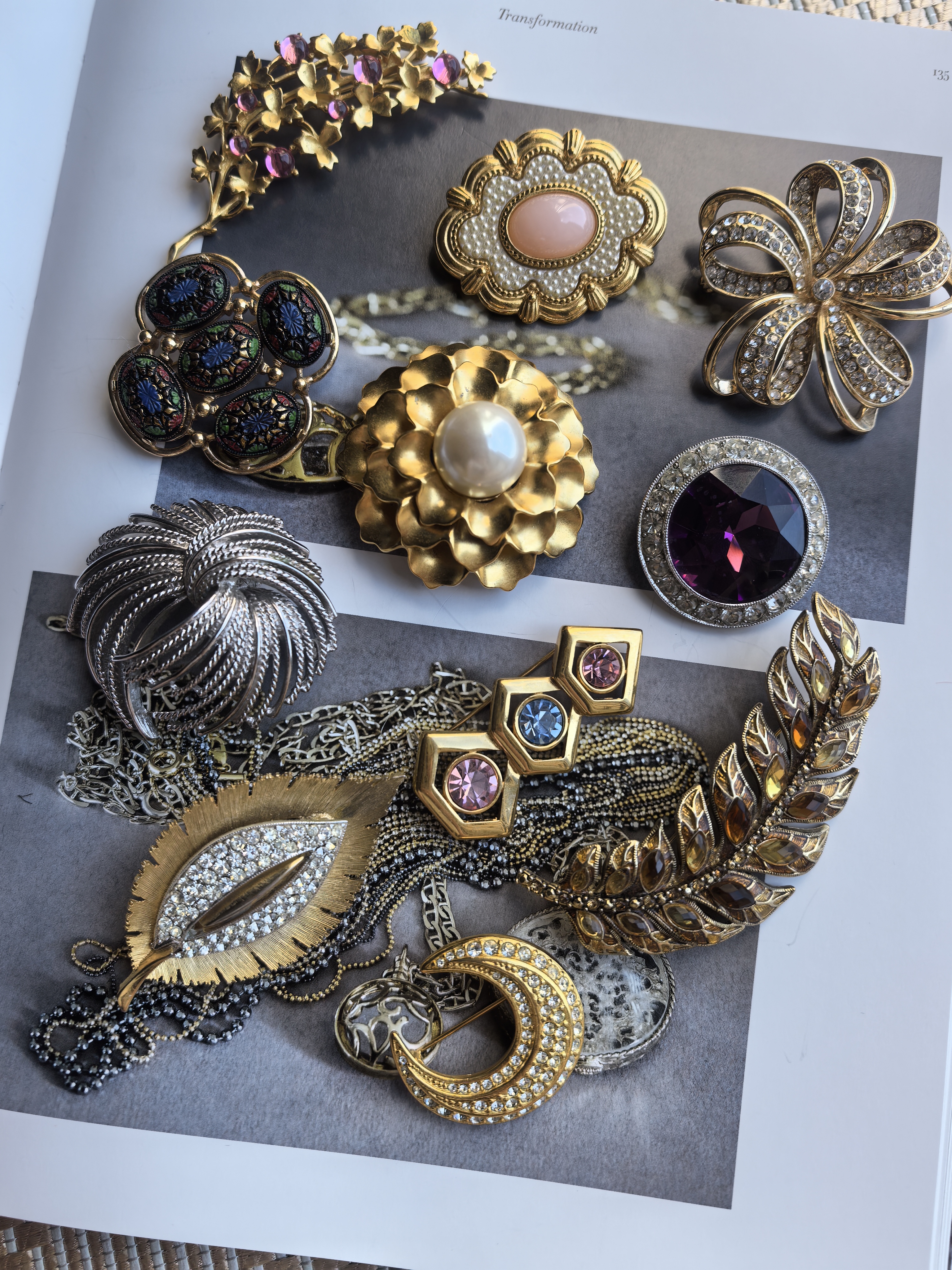 Vintage/复古首饰monet/jj/joan rivers/trifari中古胸针