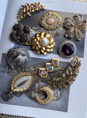 Vintage/复古首饰monet/jj/joan rivers/trifari中古胸针