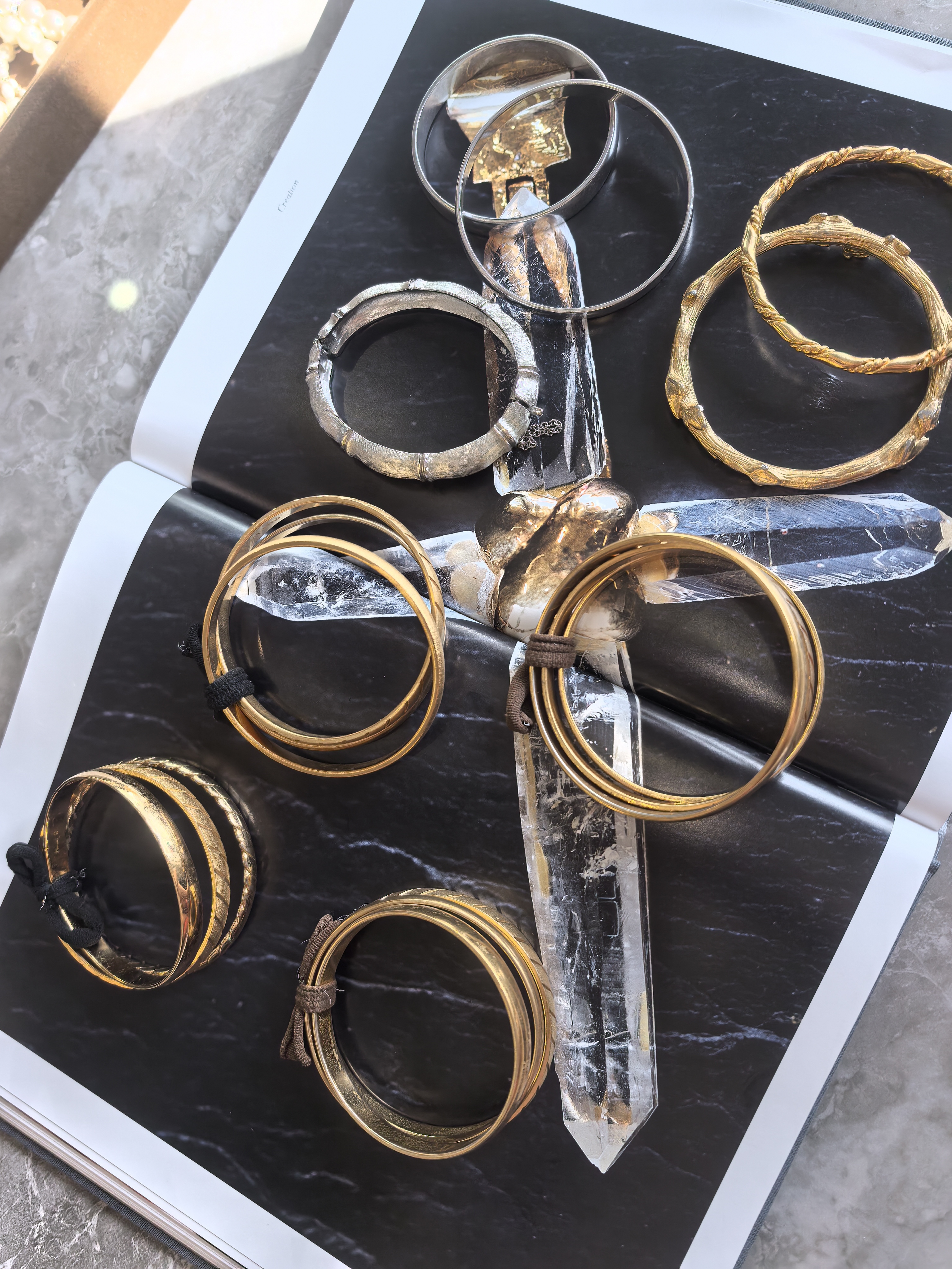 Vintage复古首饰monet/napier素金手镯特价