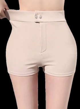2024新款包臀性感热裤弹力休闲短裤高腰紧身显瘦显腿长白色短裤夏