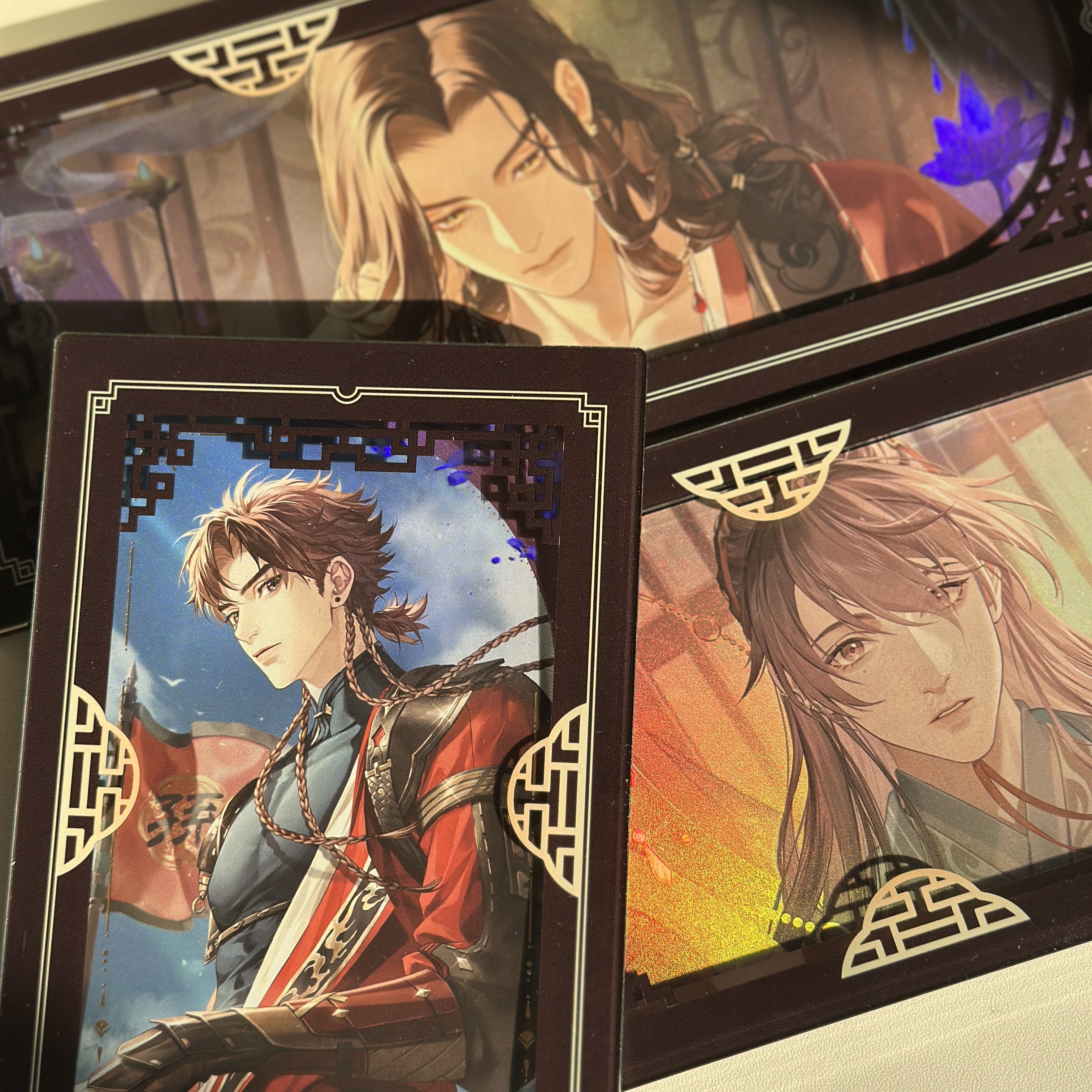 画中屏古风屏风镭射票谷美亚克力收纳谷子展示卡套立牌