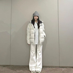 25年冬季新款90白鸭绒羽绒服女情侣加厚宽松休闲学生面包服男外套