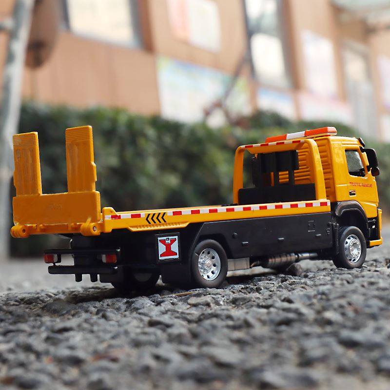 彩珀1/50合金沃尔沃拖车道路救援车清障车模型集装箱货柜卡车玩具