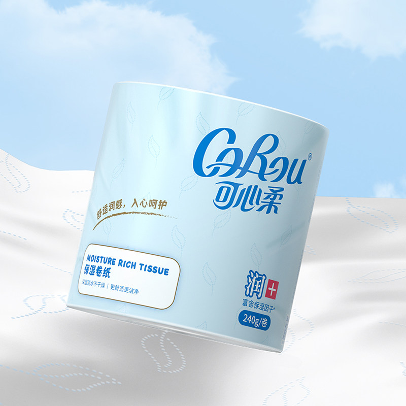 【天猫U先试用】可心柔保湿卷纸4层加厚240g/卷