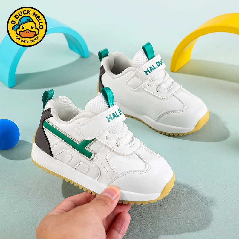 小黄鸭童鞋男童皮面宝宝鞋