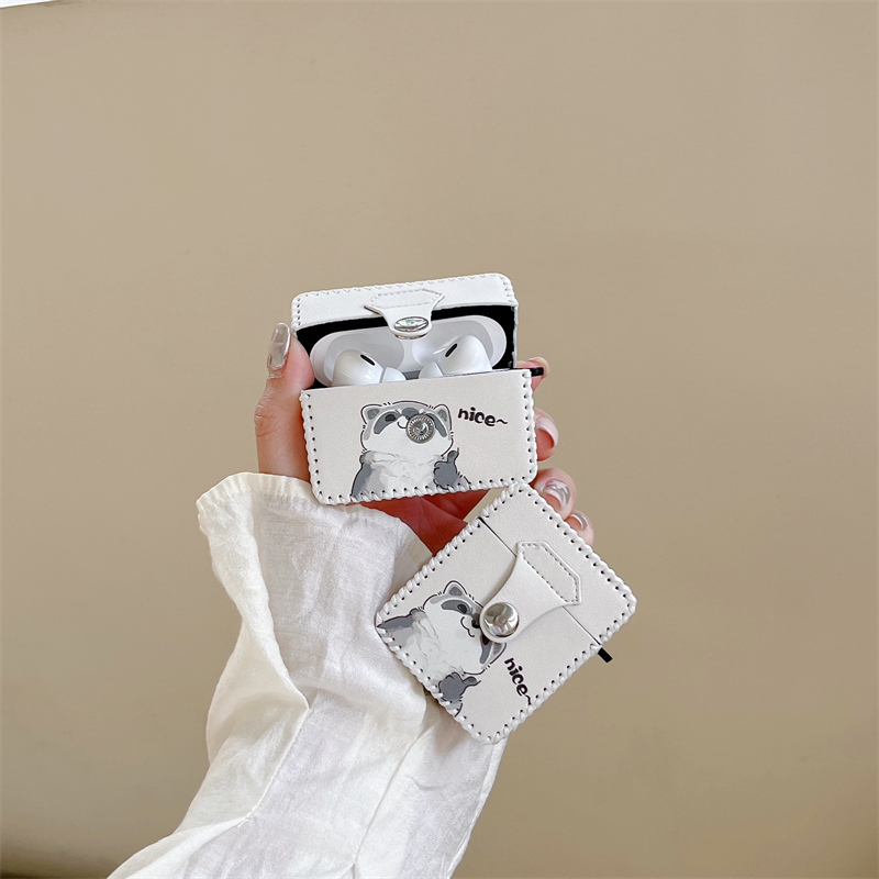卡通可爱猫咪适用airpodspro保护套连体苹果airpods 3耳机套三代airpodspro2皮质软壳4代无线蓝牙耳机盒5代女