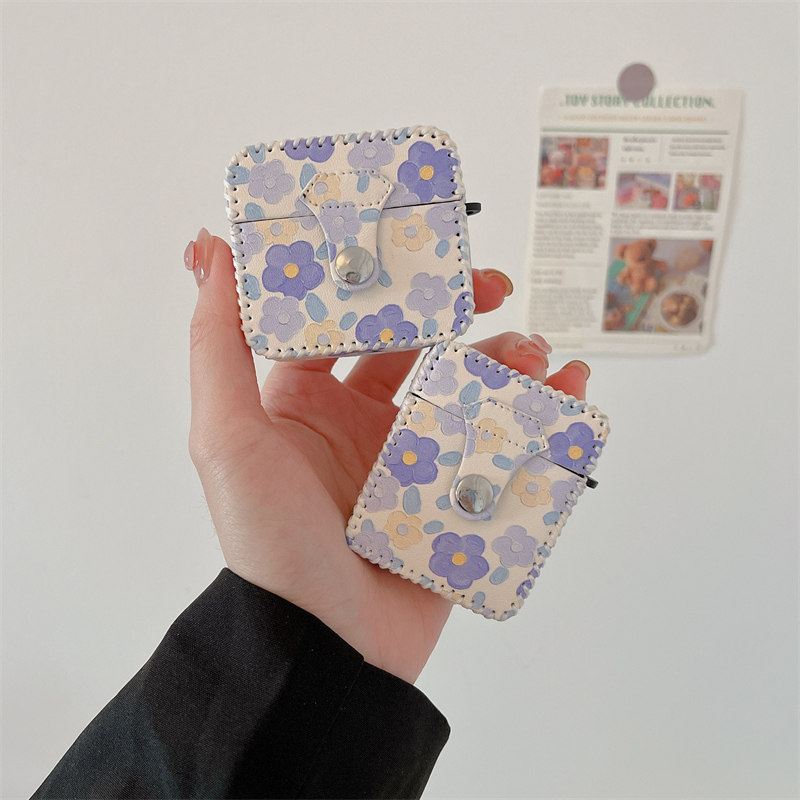 适用airpodspro保护套一体式紫色碎花苹果airpods3耳机套三代airpods2代硅胶软壳第4代无线蓝牙耳机盒女款ins,3C数码配件,耳机保护套,淘宝优惠券,粉丝福利购,淘宝优惠卷