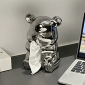 暴力熊高级感纸巾盒客厅抽纸盒家用客厅摆件创意餐巾纸盒轻奢高档