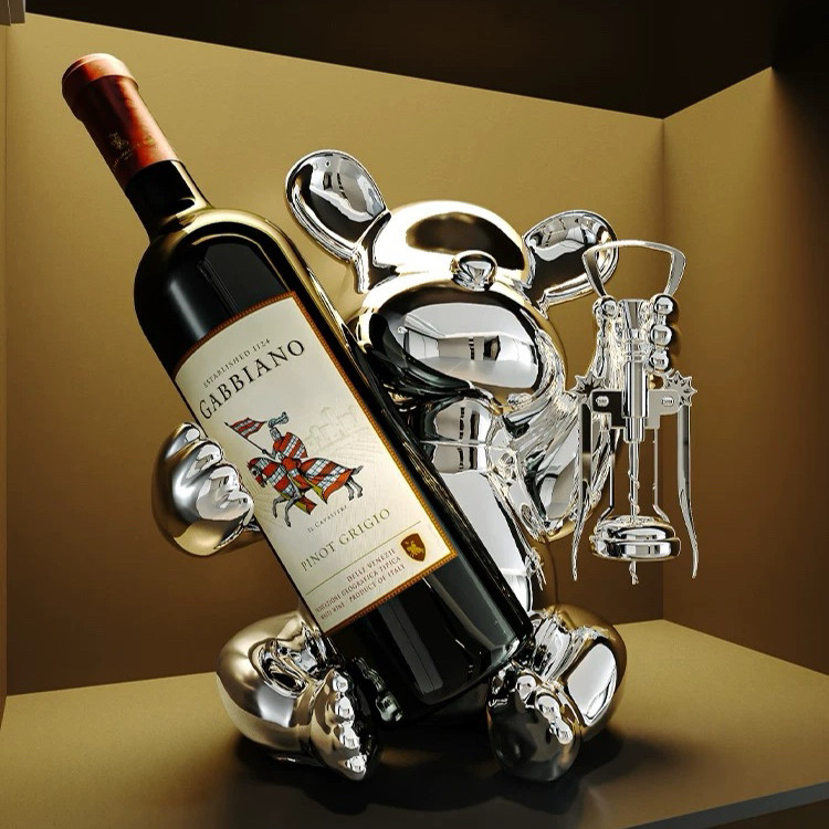 暴力熊红酒架摆件客厅杯架家居礼物酒柜装饰品餐桌轻奢高档感酒架,收纳整理,红酒架,淘宝优惠券,粉丝福利购,淘宝优惠卷