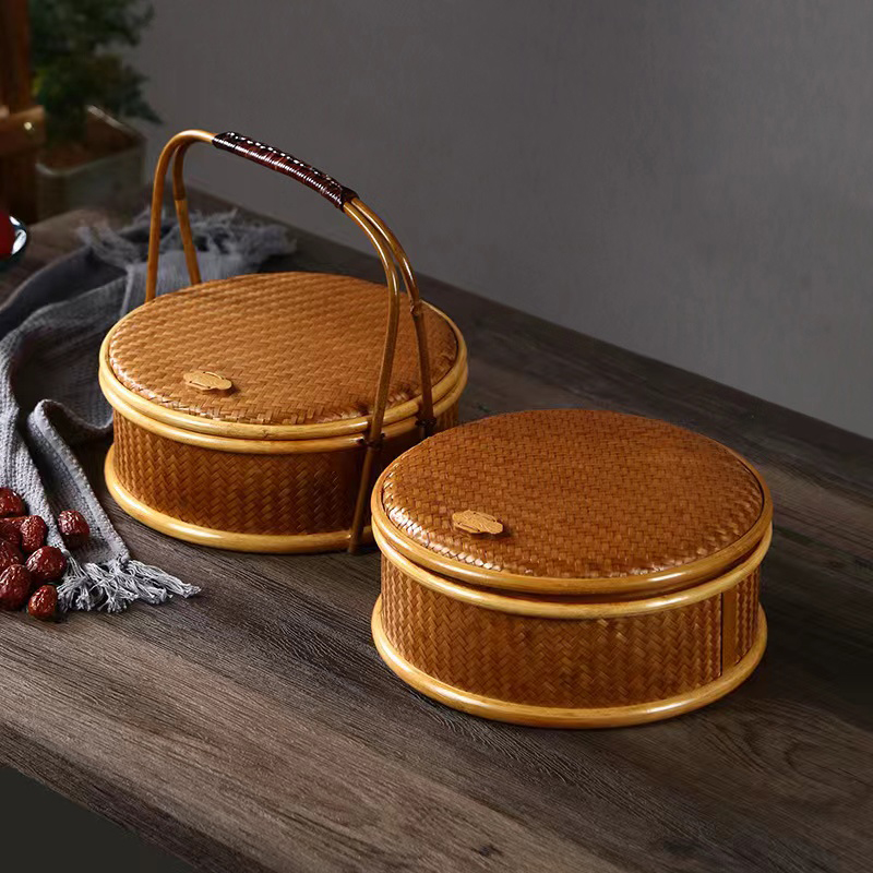 茶点盘茶具月饼点心篮子筐子