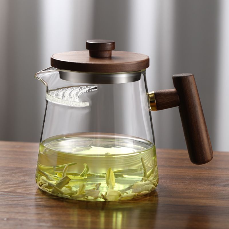 月牙泡茶壶加厚耐高温玻璃煮茶壶茶水分离煮茶器绿茶杯花茶茶杯