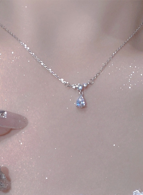 雨滴精灵眼泪项链女生夏天锁骨链高级轻奢小众不掉色颈链