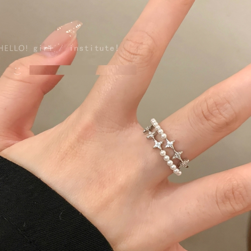 戒指女2024年新款轻奢小众高级感精致指环可调节食指戒