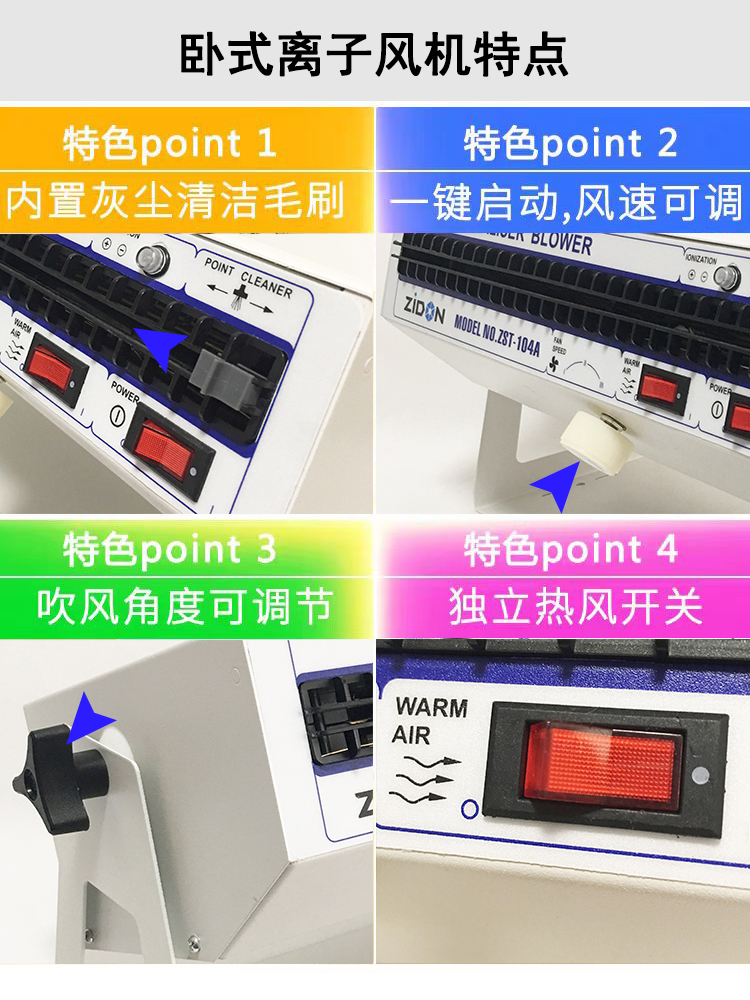 ST104A卧式离子风机除静电吹尘风机工业静电消除器等离子除尘风扇-封面