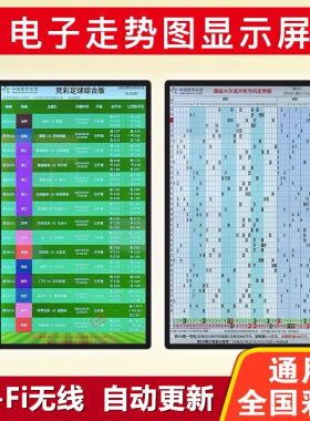 彩票店电子走势图显示屏体彩大乐透排列5福彩双色球快8竖屏电视