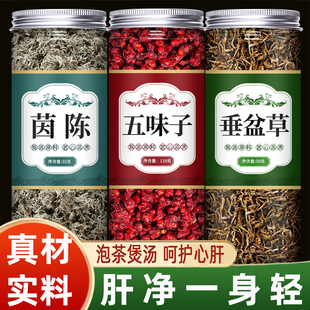 茵陈五味子垂盆草茶中药材正品官方旗舰店新鲜和野生干泡水喝茶包