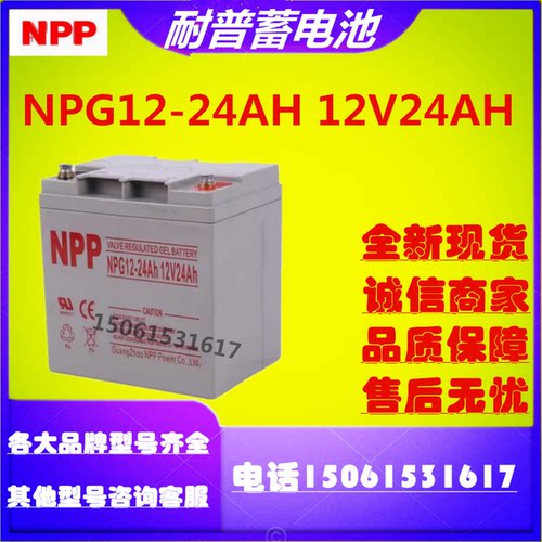 NPP耐普蓄电池NPG12-24AH 12V24AH机房直流屏应急照明电源UPS电源