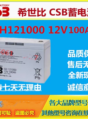 CSB希世比蓄电池GH121000 12V100AH医疗仪器直流屏UPS电源消防