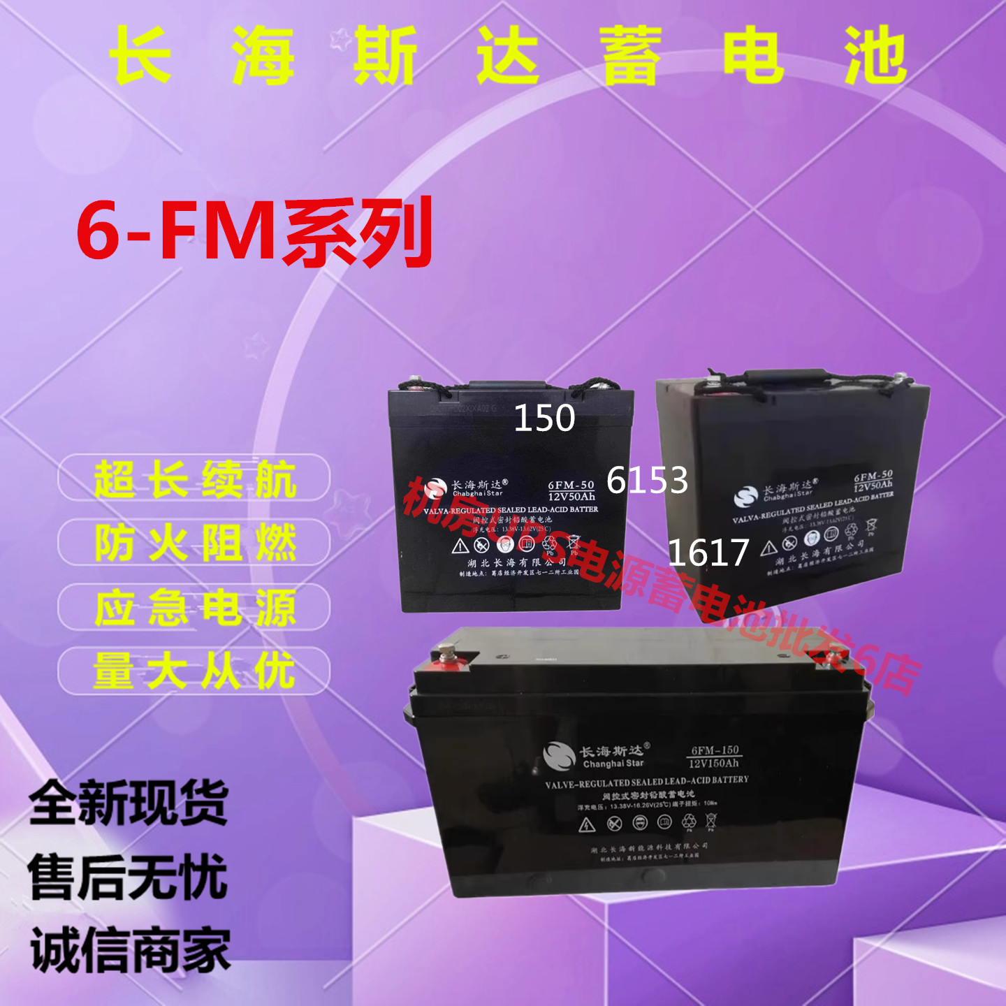 长海斯达蓄电池6FM-50/65/80/100/120/150/200AH免维护UPS电源EPS