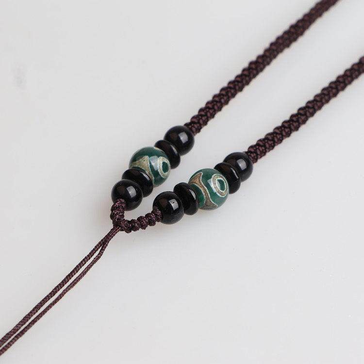 2026DIY手工编织天眼天珠挂绳横穿吊坠绳项链绳吊坠配绳男女百搭