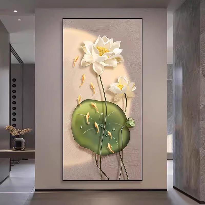 2025年新款入户玄关贴画3d立体自粘装饰壁画遮丑过道客厅墙贴纸