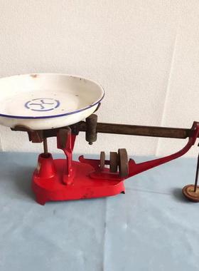 2026民俗怀旧老物件老盘秤台秤杆子秤农村旧货老秤农家乐装饰摆件