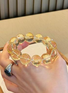 2026【千金】天然水晶手串 黄水晶手链 柠檬黄手串 手链轻奢高级