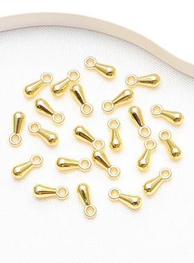 202614k包金保色水滴形吊坠 diy饰品配件 手链水滴尾链挂件吊坠