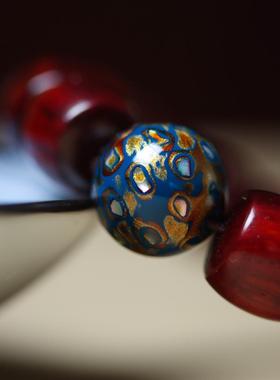 2026印度小叶紫檀高油密泥料念佛珠DIY手链串男女士复古风装配服