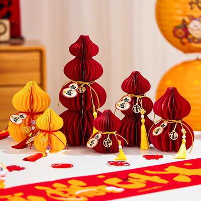 2026新款新年装饰创意摆件客厅过年氛围桌面场景布置马年春节用品