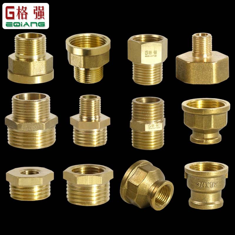 Đầu nối hoàn toàn bằng đồng Geqiang 1 phút 2 phút 3 phút 4 phút 6 phút 1 inch xoay dây bên trong dây bên ngoài lõi giảm tốc ống nối ống nước cổ khớp nối bơm thủy lực khớp nối ống thủy lực