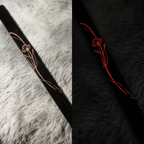 少爷的白菜铺 夜光尺子 心电图 spank拍痧工具 紫光檀