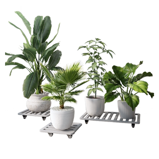 铁艺加厚可移动花盆托盘万向滑轮防潮室内带滚轮盆栽花架绿植底座