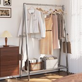 云仲森落地衣架不锈钢挂衣架卧室家用落地式 衣帽架好看晾衣服架子