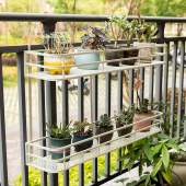 花架置物架阳台悬挂护栏窗台花盆托架挂式 花盆架多肉铁艺花架子