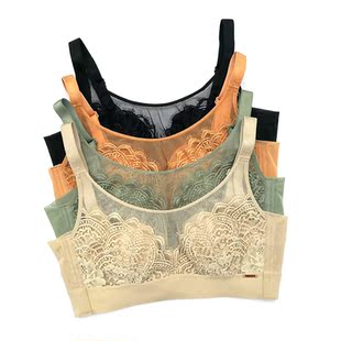 体态美U+bra懒人罩罩文胸超薄水晶杯无钢圈大胸显小蕾丝胸罩B026
