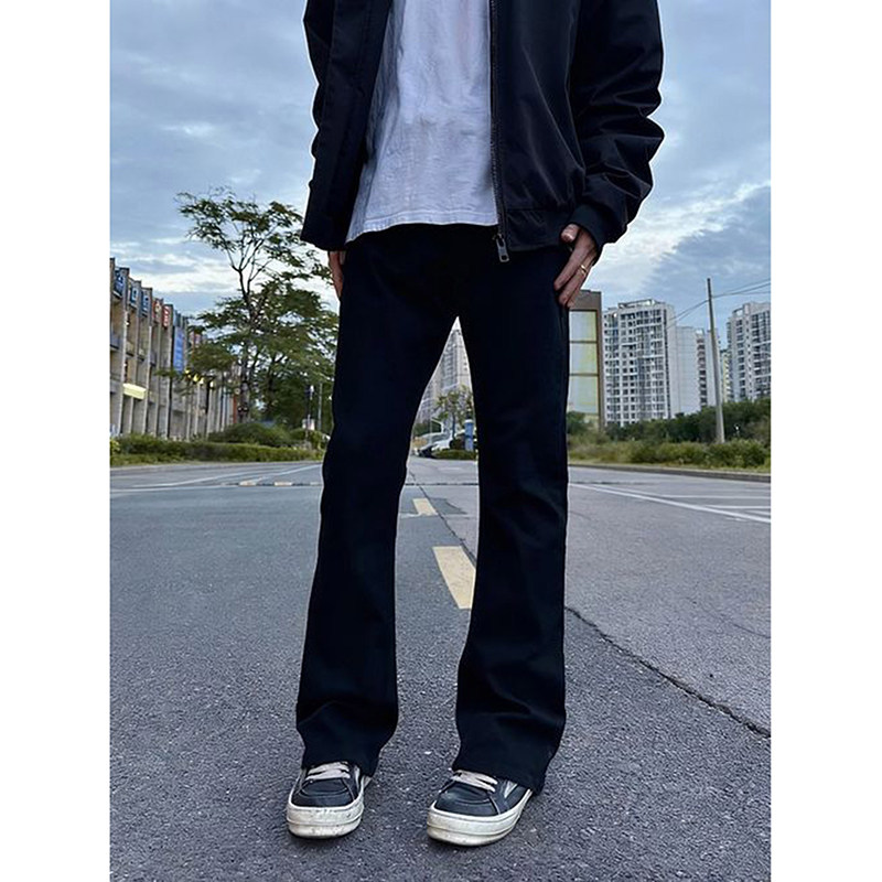 水洗黑色牛仔裤男士秋冬2026新款潮牌经典百搭显瘦宽松直筒长裤男