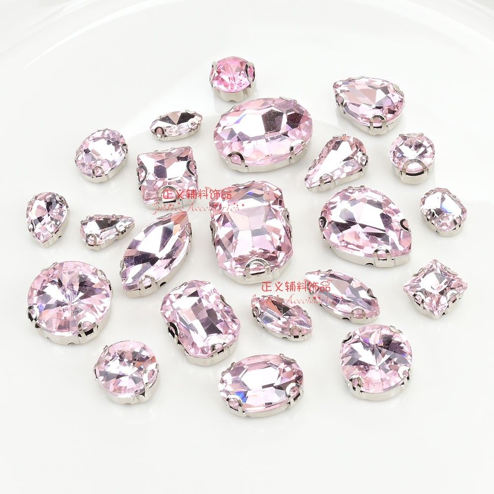 畅销 粉色玻璃银底耳朵爪手缝钻 不勾衣diy服装礼服鞋饰包装饰钻,饰品/流行首饰/时尚饰品新,其他DIY饰品配件,淘宝优惠券,粉丝福利购,淘宝优惠卷