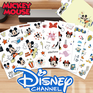 迪士尼正版贴纸米老鼠米奇PET贴纸防水不留胶可爱卡通贴画行李箱iPad手机水杯桌面手帐装饰贴纸