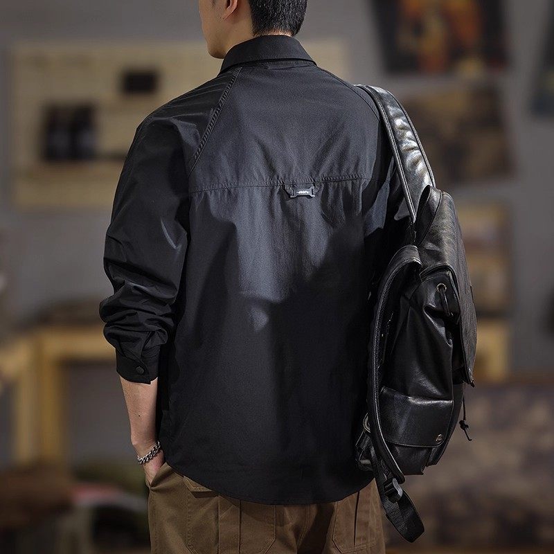 痞帅工装夹克外套男款春秋季新款休闲衬衫翻领多口袋男装上衣外套,男装,夹克,淘宝优惠券,粉丝福利购,淘宝优惠卷