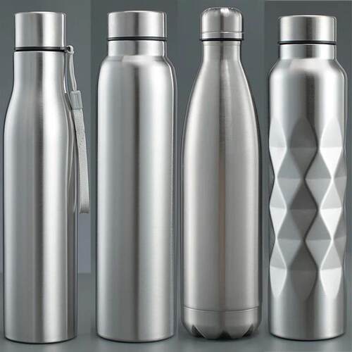 1pc 750ml/1000ml Stainless Steel Water Bottle, Large Capacit