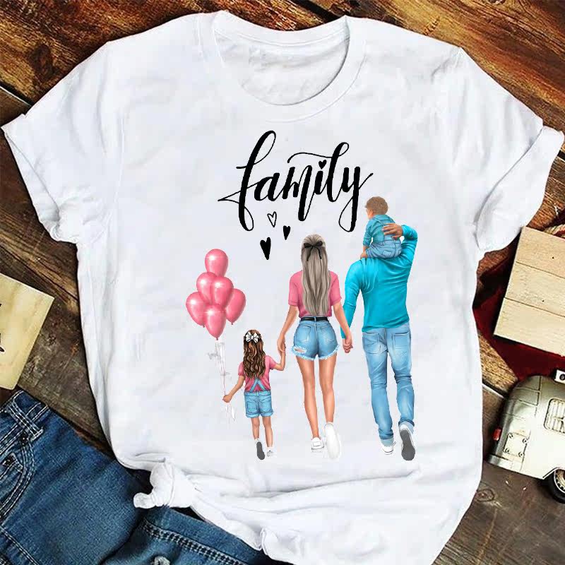 t-shirts women happy family short sleeve summer mama mom mot