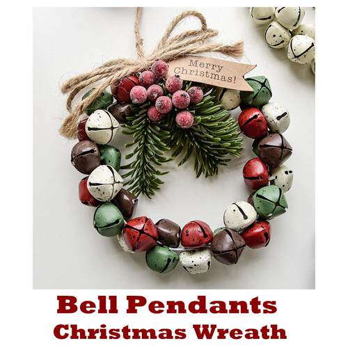 Christmas Wreath Jingle Bells Christmas Bell Pendants