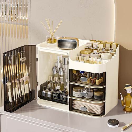 Desktop drawer style cosmetic storage box桌面化妆品收纳盒