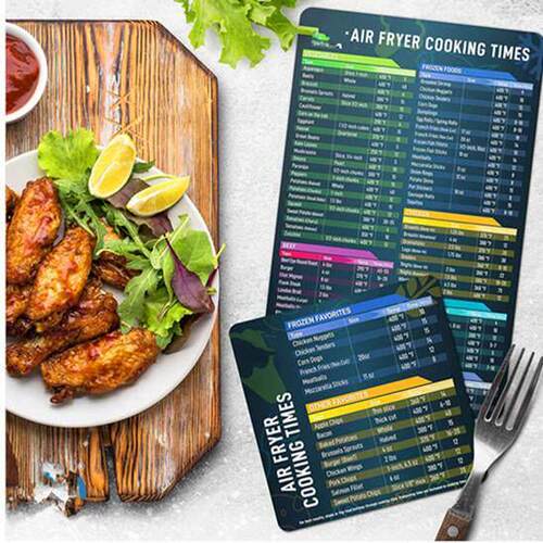 Air Fryer Magnetic Cheat Sheet Set Accessories Cookbook