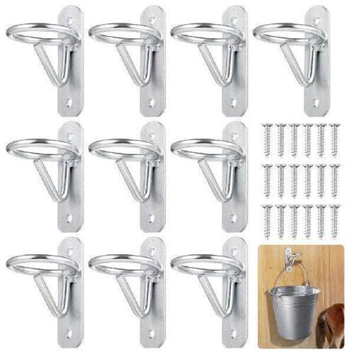 10PCS Bucket Hook Hangers Horse Stall Metal Horse Bucket