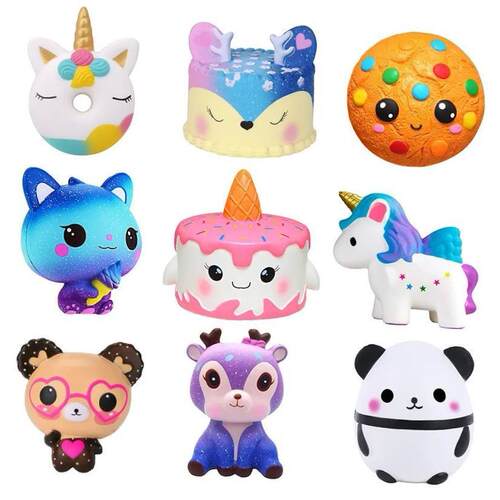 Jumbo Squishy Kawaii Unicorn Horse Cake Deer Animal Panda Sq